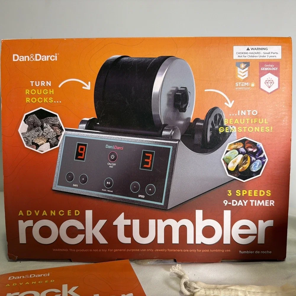 Dan & Darci Advanced Rock Tumbler w/ Accessories - Tested & Works - Used Once